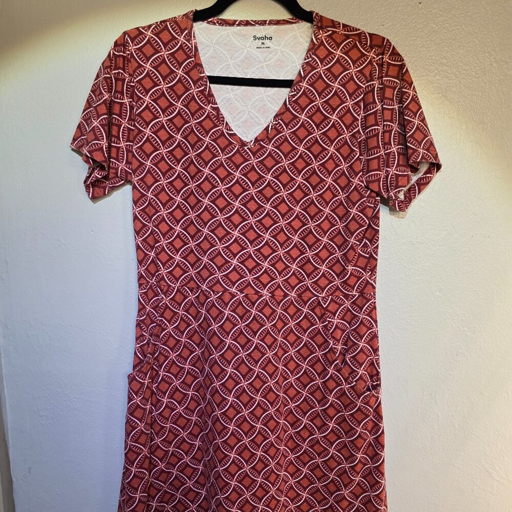 Red DNA A Line Svaha Dress